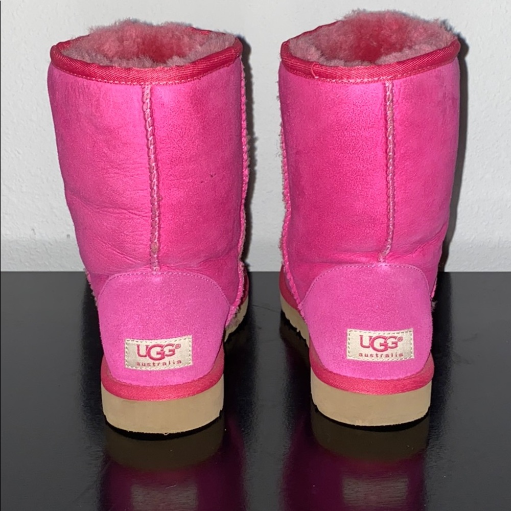 Classic Women's Short Shearling Boot - Hot Pink - Picture 3 of 6